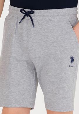 Erkek Gri Melanj Örme Şort - 50263423016