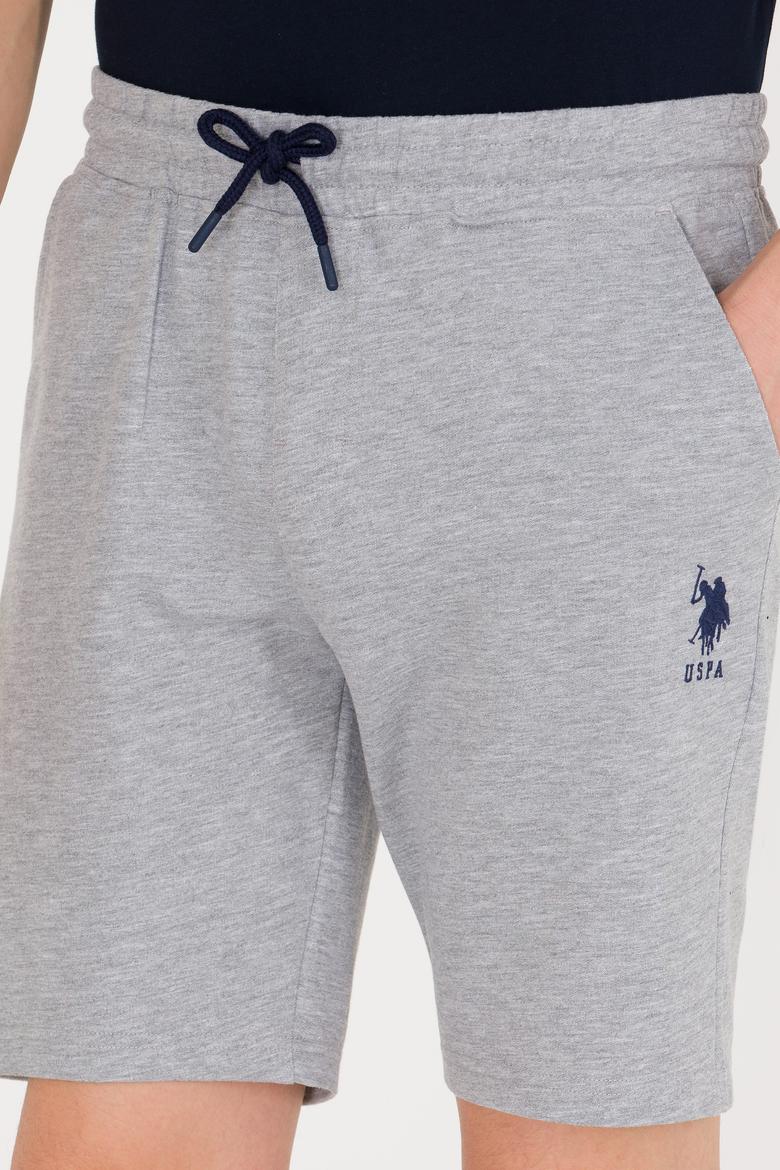 Erkek Gri Melanj Örme Şort - 50263423016