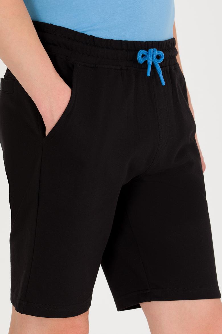 Erkek Siyah Örme Şort - 50263423021