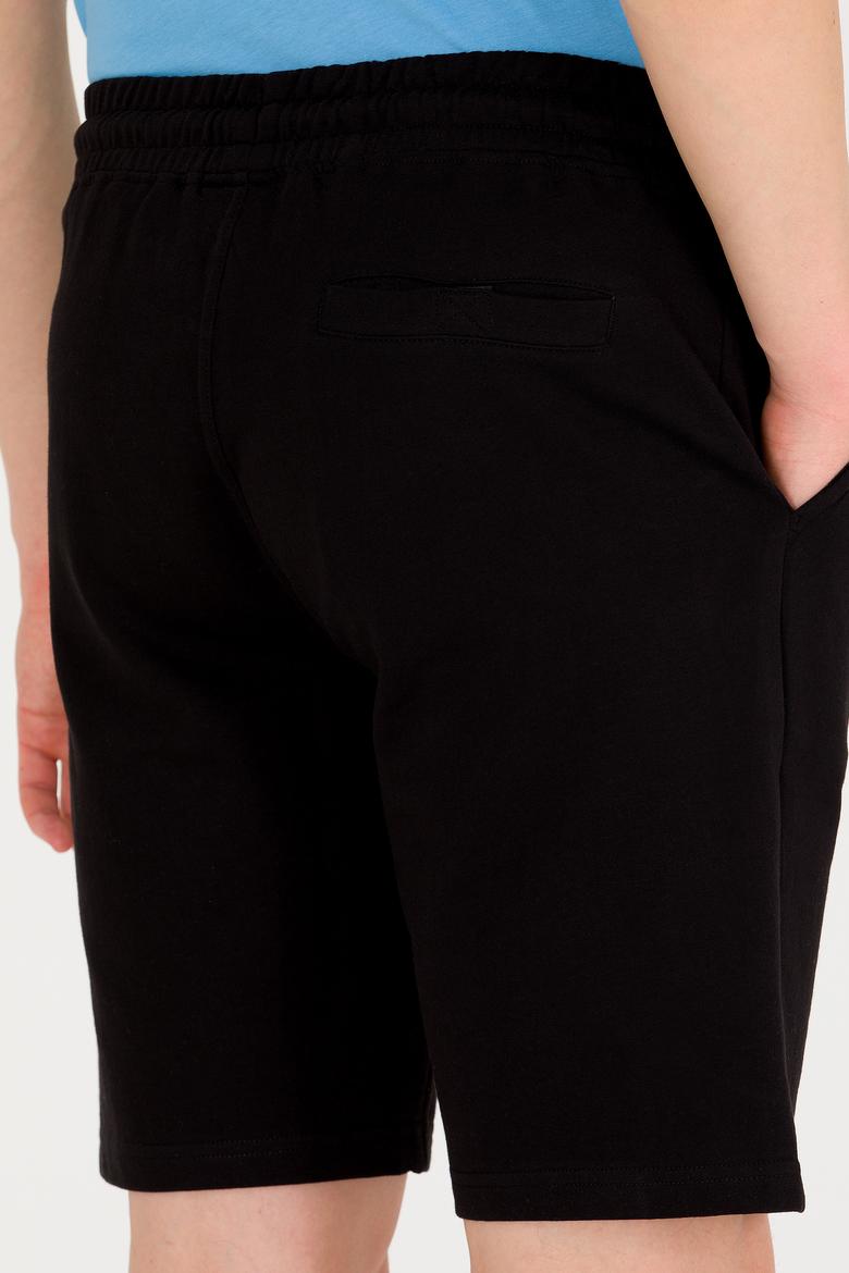 Erkek Siyah Örme Şort - 50263423021