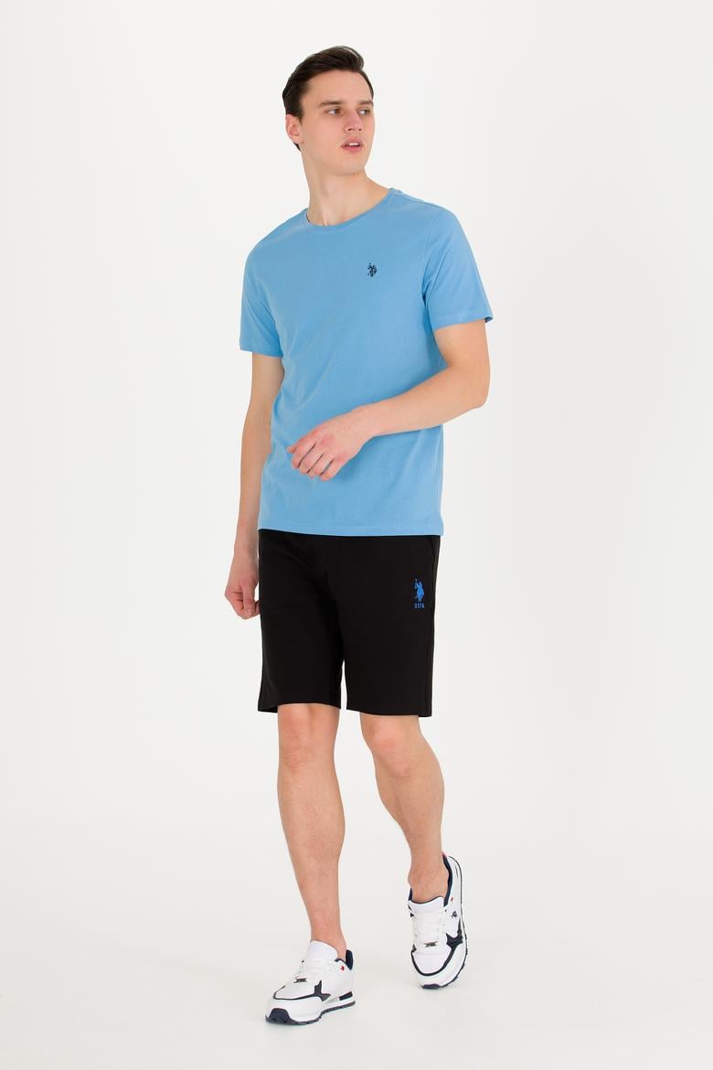 Erkek Siyah Örme Şort