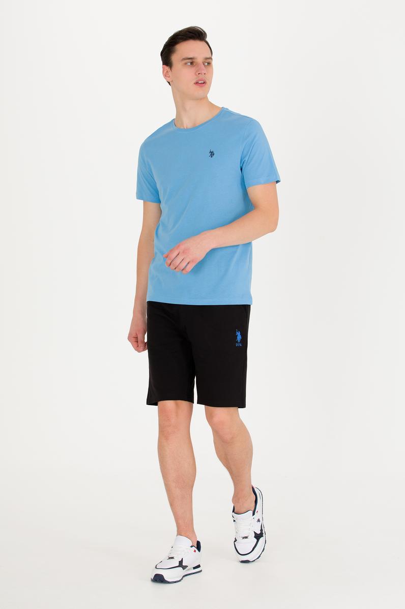 Erkek Siyah Örme Şort