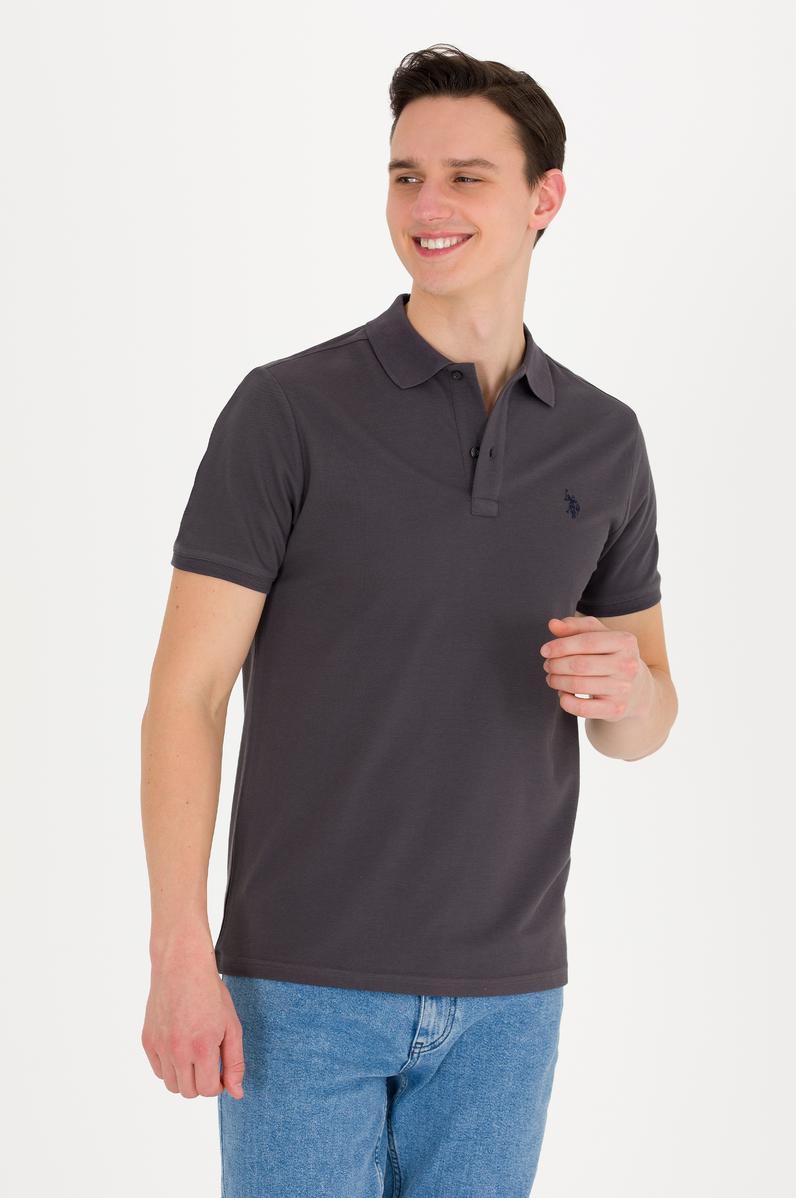 Erkek Antrasit Basic Polo Yaka Tişört