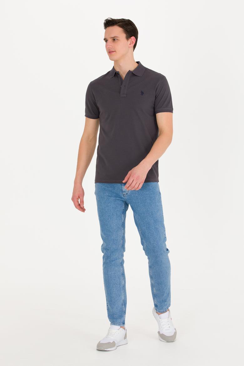 Erkek Antrasit Basic Polo Yaka Tişört - 50262933415