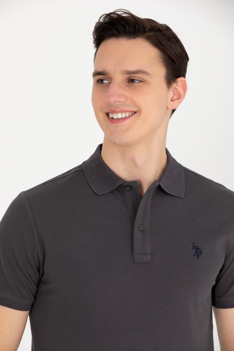 Erkek Antrasit Basic Polo Yaka Tişört - 50262933415