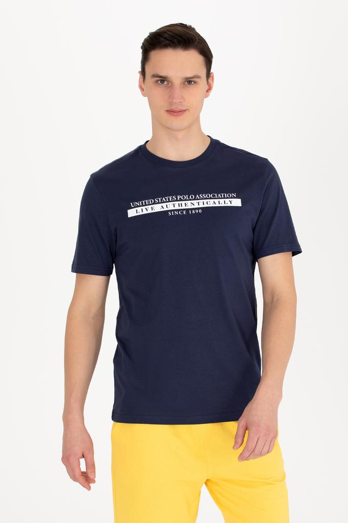 Erkek Lacivert Bisiklet Yaka Tişört