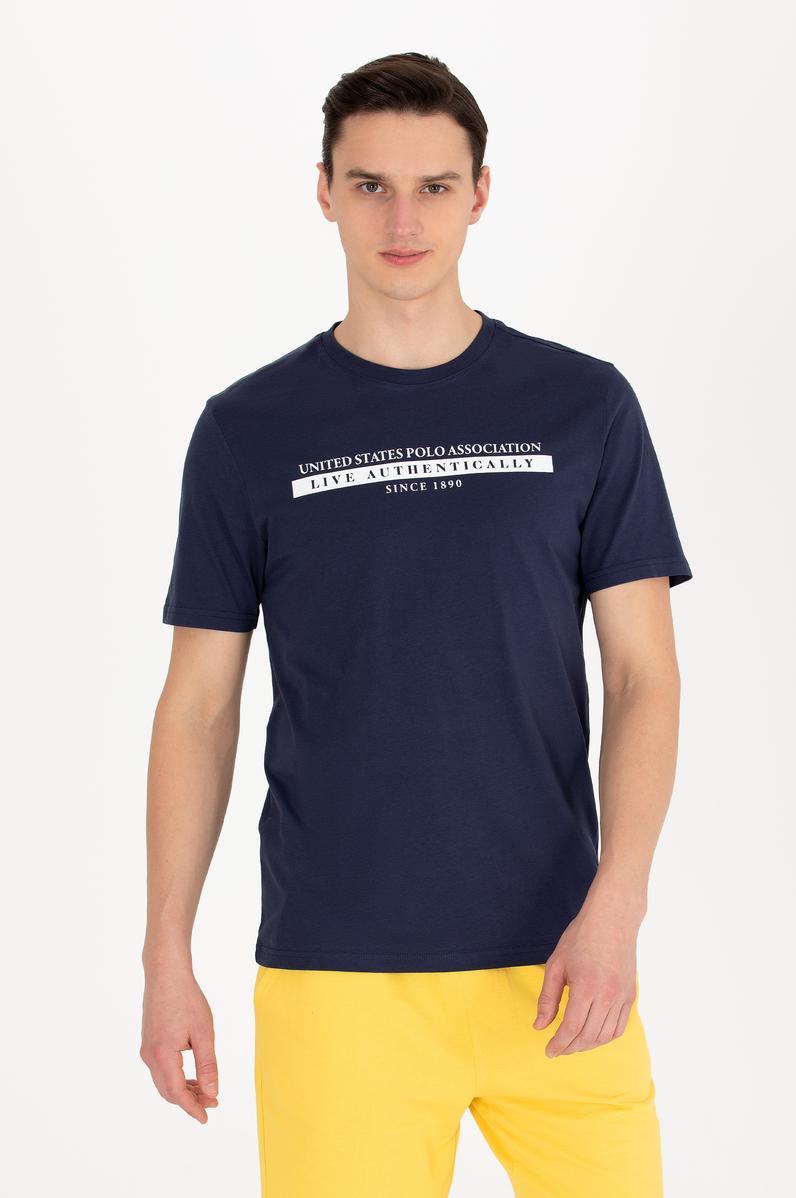 Erkek Lacivert Bisiklet Yaka Tişört