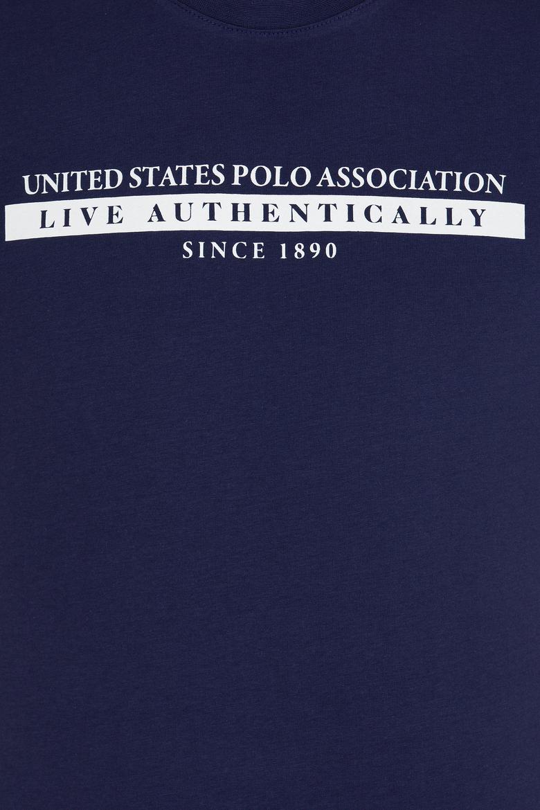 Erkek Lacivert Bisiklet Yaka Tişört - 50263284006