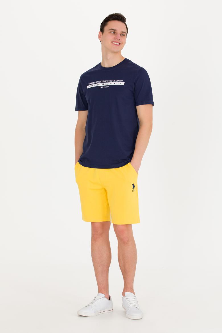 Erkek Lacivert Bisiklet Yaka Tişört - 50263284006