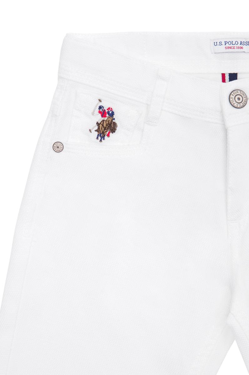 Erkek Çocuk Beyaz Kanvas Pantolon