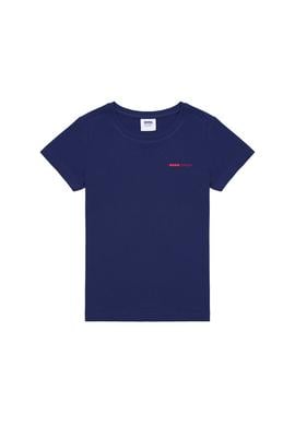 Çocuk Lacivert Bisiklet Yaka Tişört - 50263319046