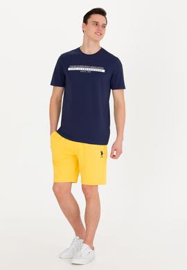 Erkek Sarı Örme Şort - 50263423054