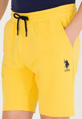 Erkek Sarı Örme Şort - 50263423054