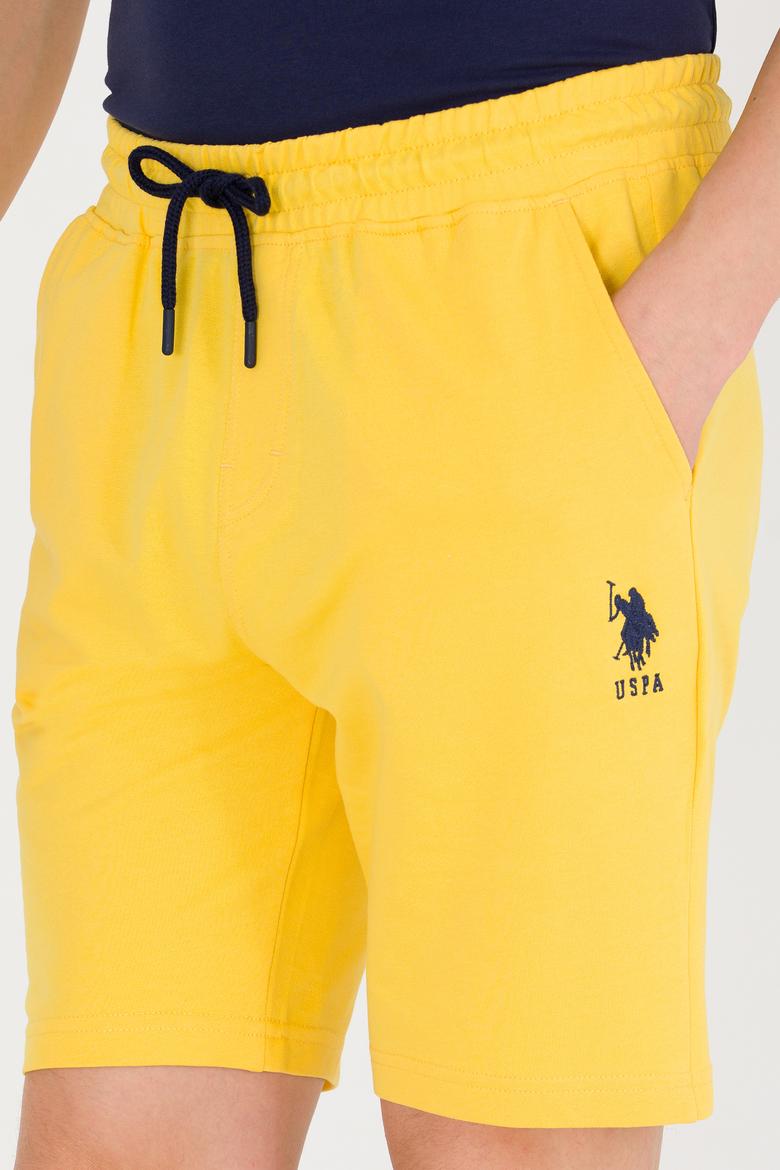 Erkek Sarı Örme Şort - 50263423054