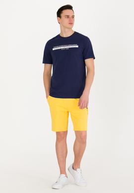 Erkek Sarı Örme Şort - 50263423054
