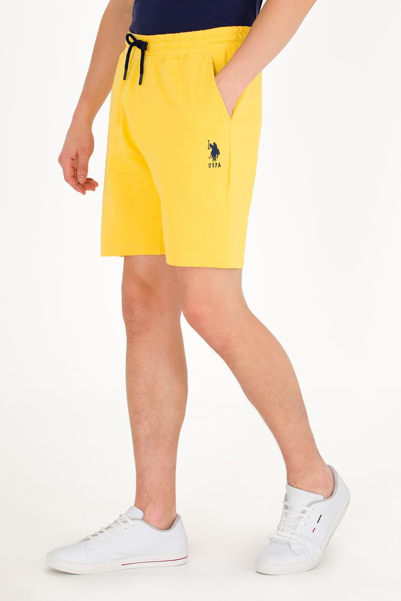 Erkek Sarı Örme Şort - 50263423054