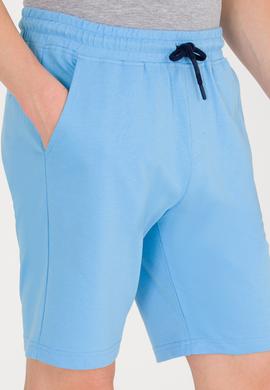 Erkek Turkuaz Örme Şort - 50263423066