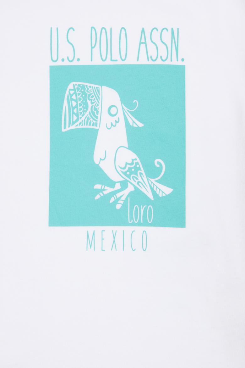 Çocuk Beyaz Bisiklet Yaka Tişört - 50263582034