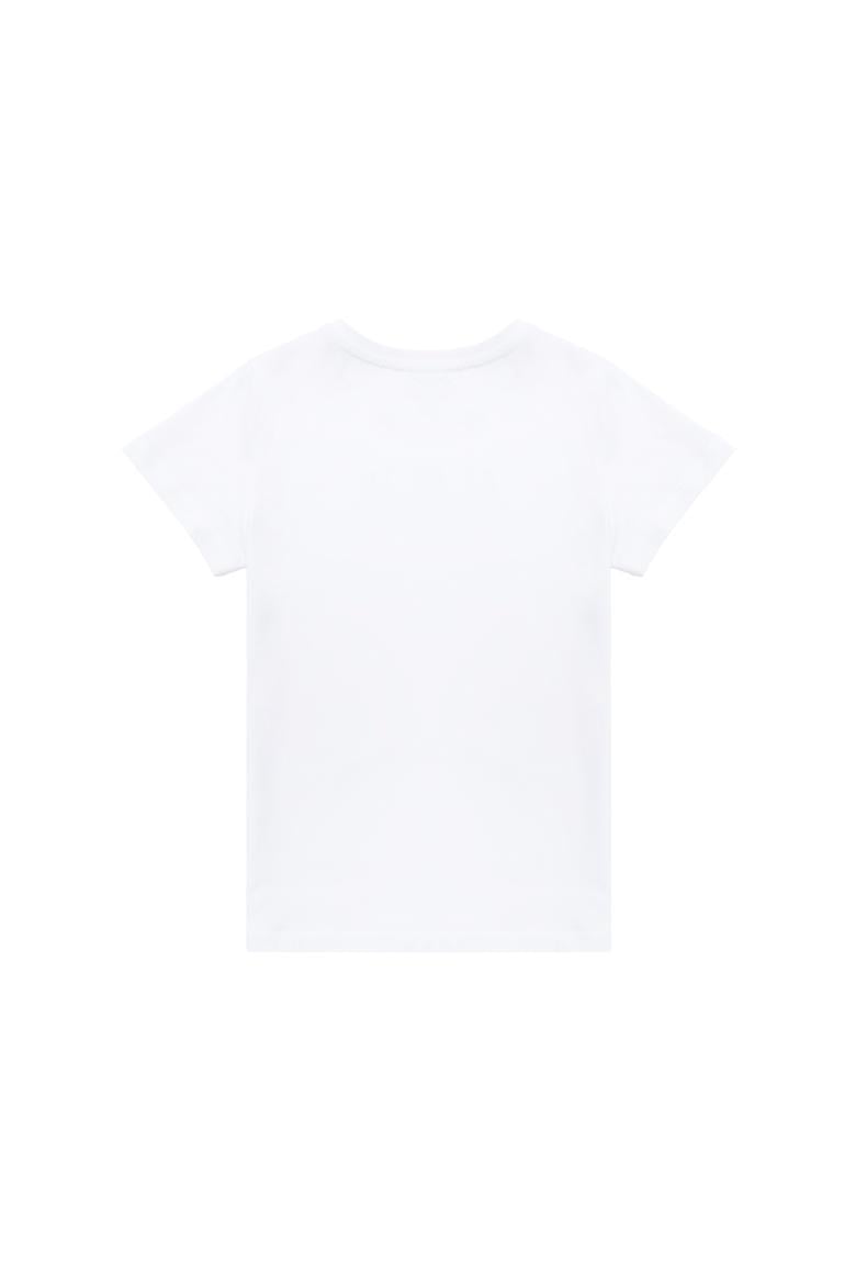 Çocuk Beyaz Bisiklet Yaka Tişört - 50263582034