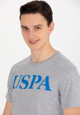 Erkek Gri Melanj Basic Bisiklet Yaka Tişört - 50262976028