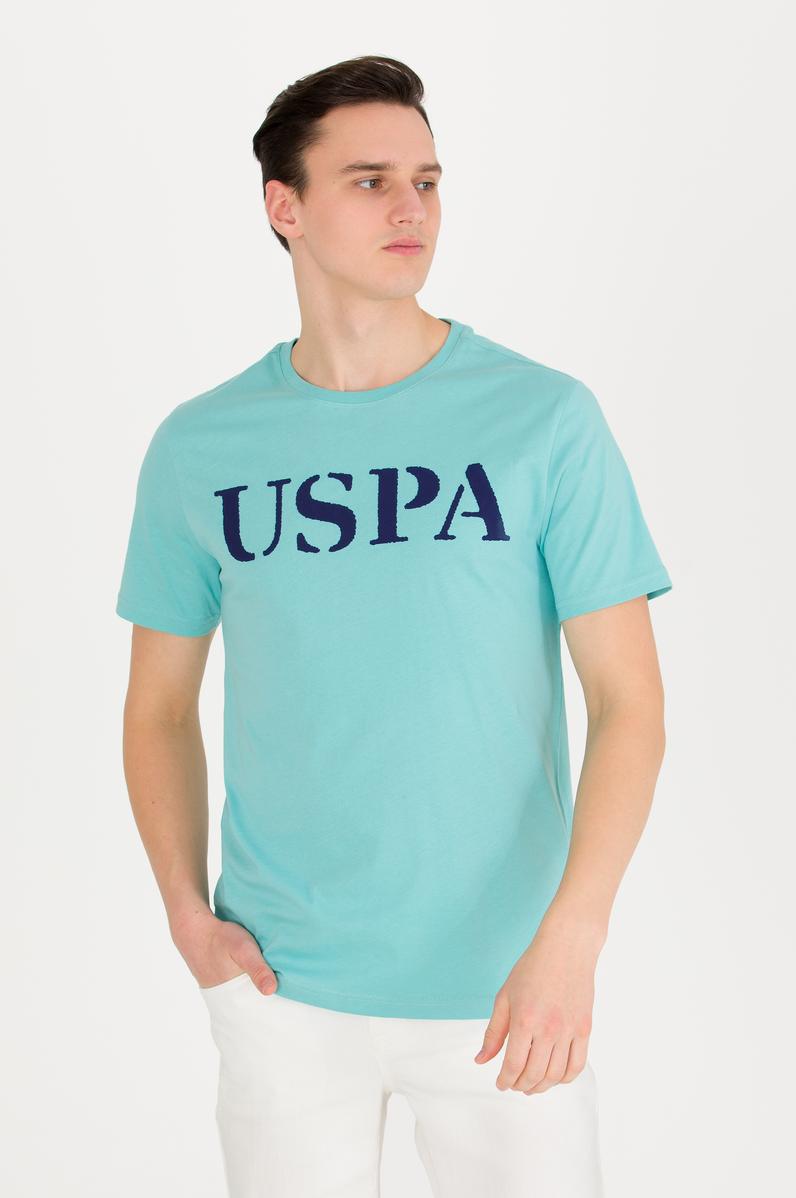 Erkek Mint Basic Bisiklet Yaka Tişört