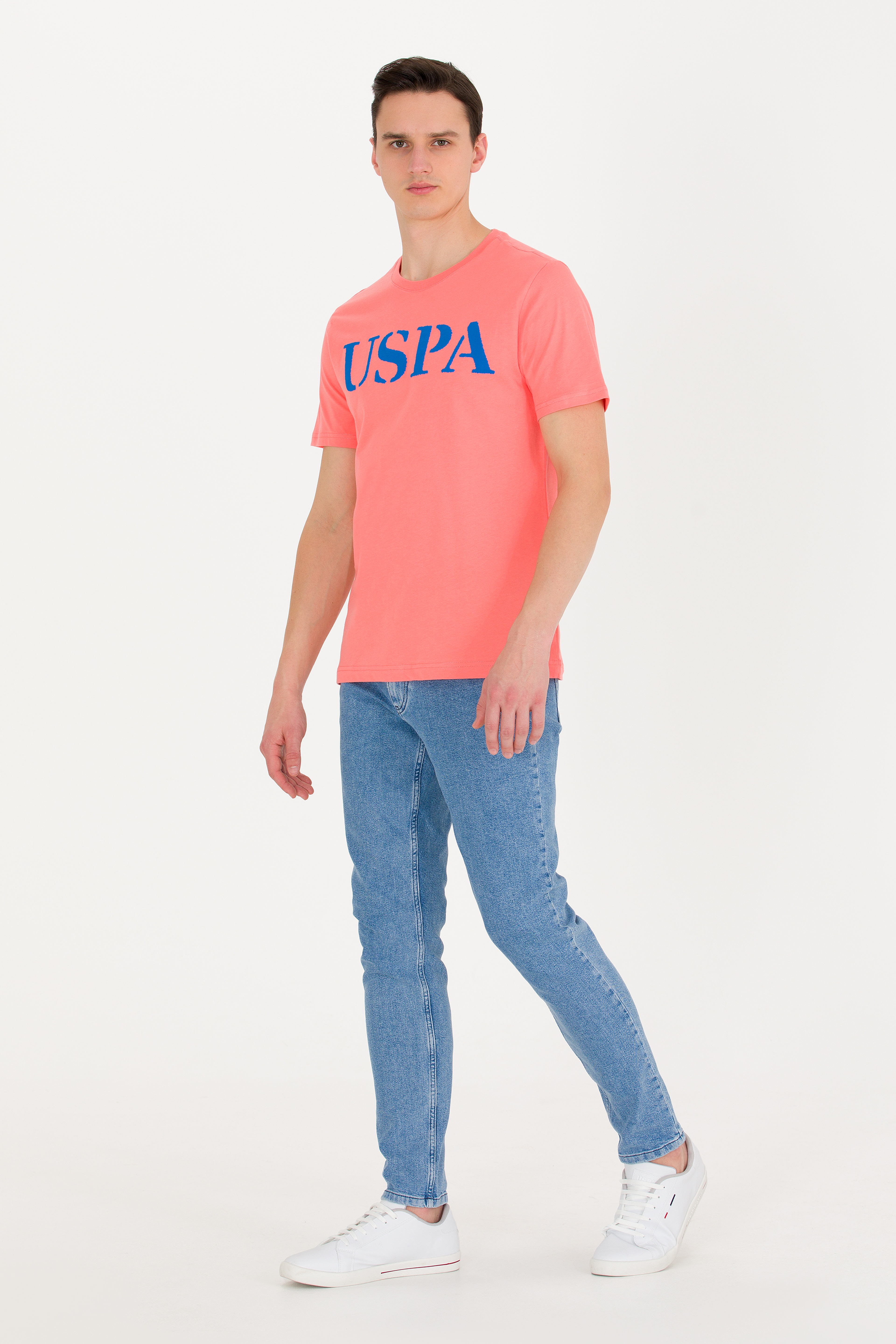 Erkek Somon Basic Bisiklet Yaka Tişört - Image 4