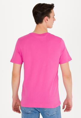 Erkek Pembe Basic Bisiklet Yaka Tişört - 50262976228
