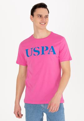 Erkek Pembe Basic Bisiklet Yaka Tişört - 50262976228