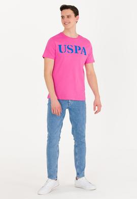 Erkek Pembe Basic Bisiklet Yaka Tişört - 50262976228