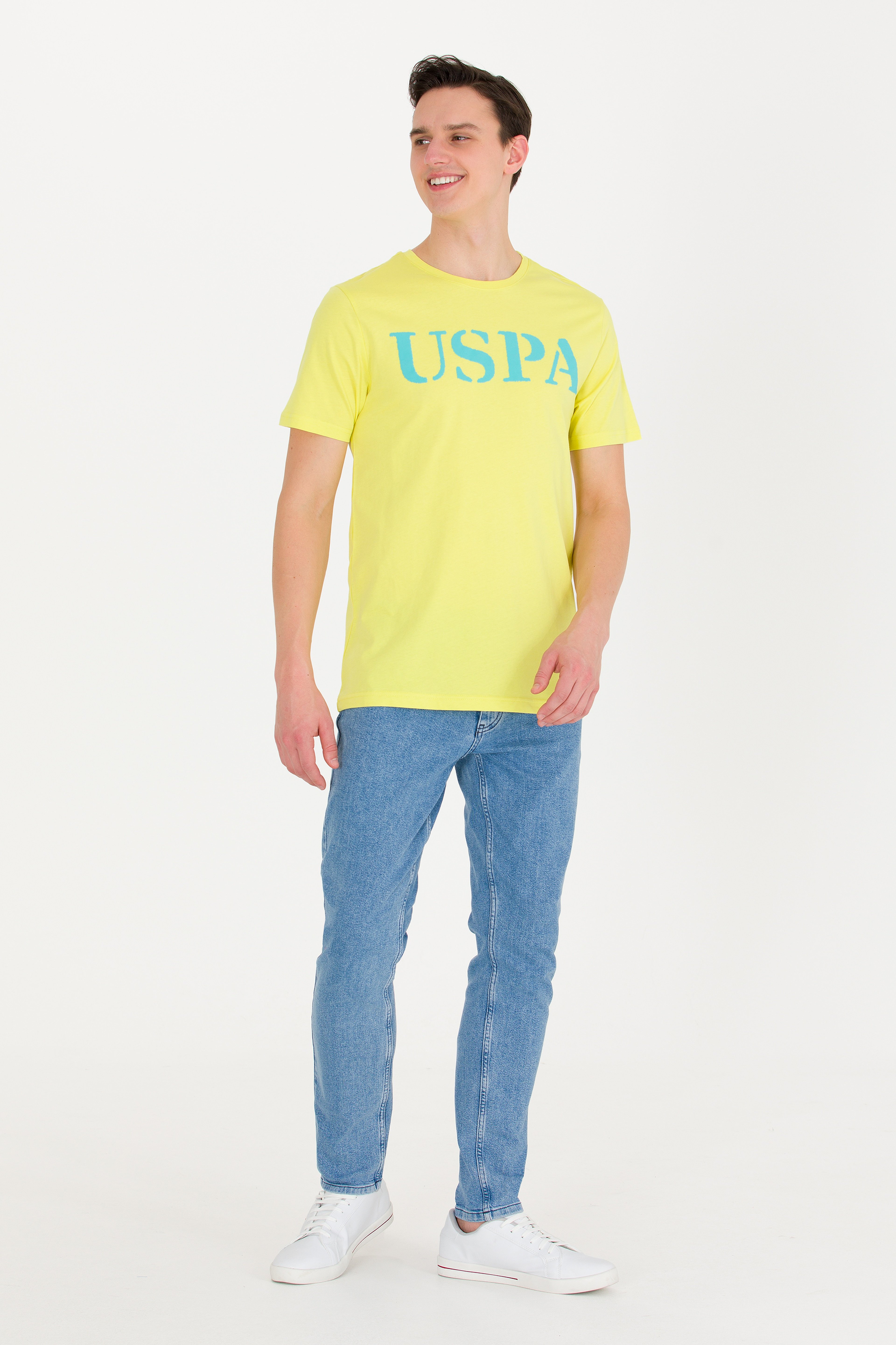 Erkek Citron Basic Bisiklet Yaka Tişört - Image 4