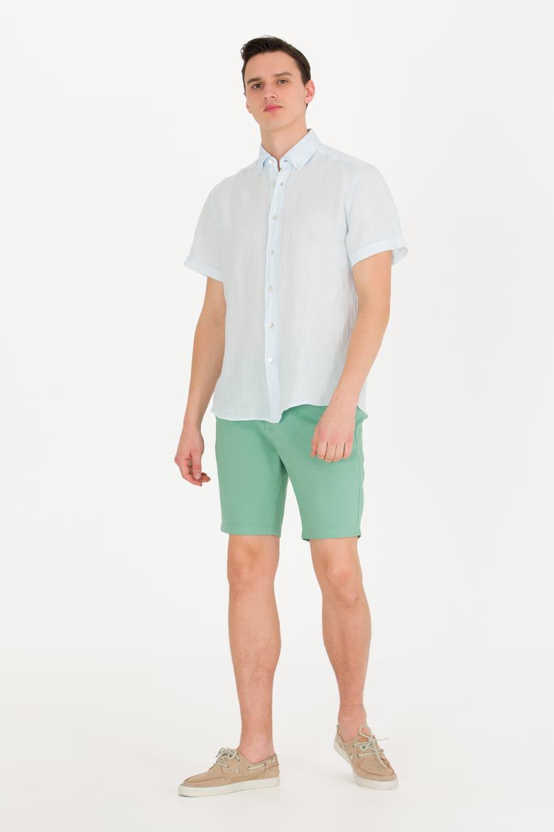 Erkek Açık Mavi Kısa Kollu Gömlek - 50264507007