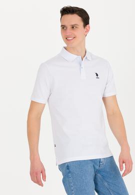 Erkek Beyaz Basic Polo Yaka Tişört - 50263236001