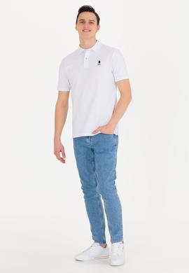 Erkek Beyaz Basic Polo Yaka Tişört - 50263236001