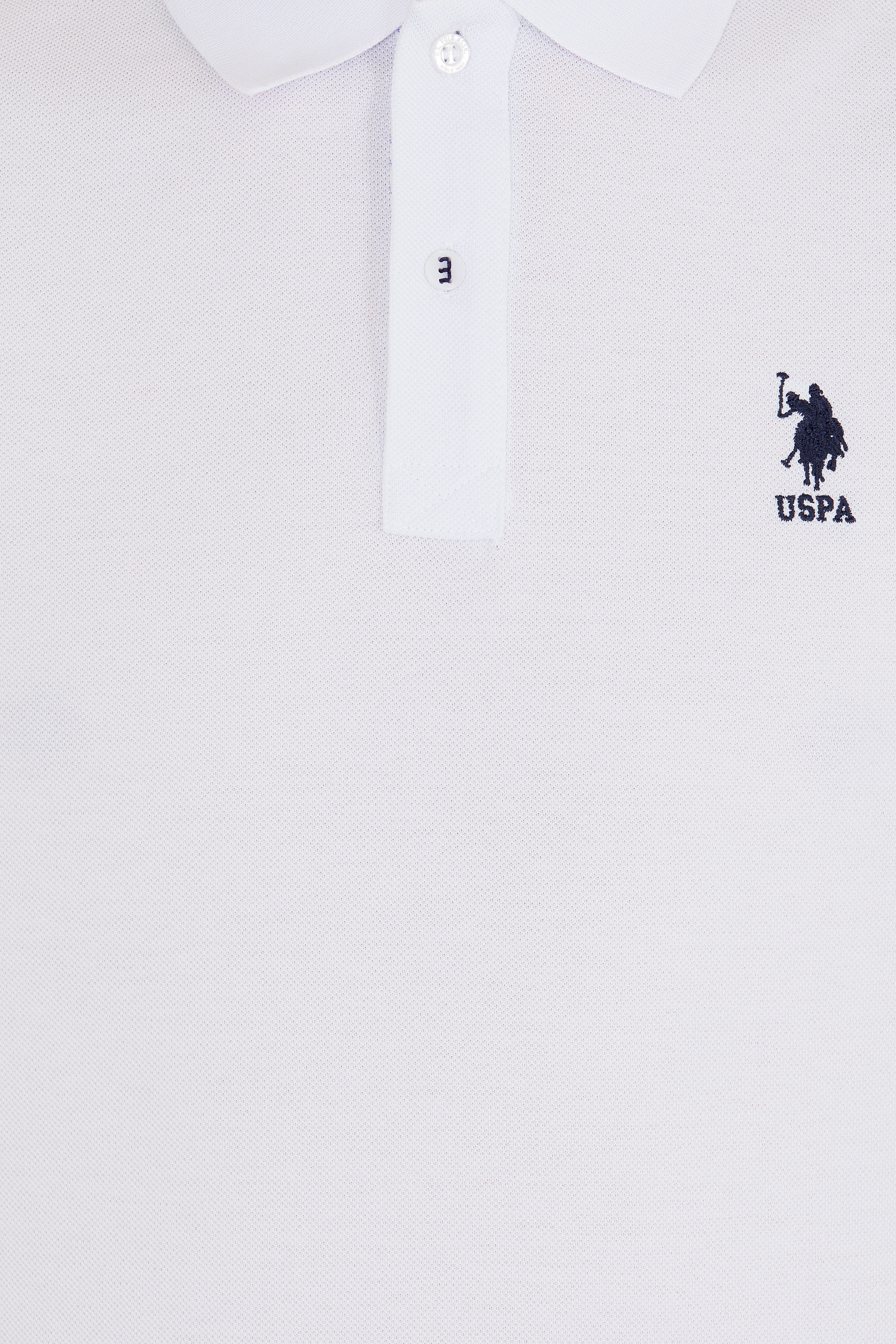 Erkek Beyaz Basic Polo Yaka Tişört
