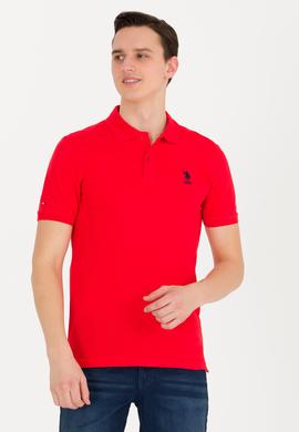 Erkek Kırmızı Basic Polo Yaka Tişört - 50262969021