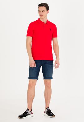 Erkek Kırmızı Basic Polo Yaka Tişört - 50262969021