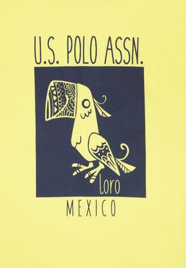 Çocuk Neon Sarı Bisiklet Yaka Tişört - 50263582024