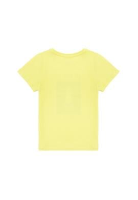 Çocuk Neon Sarı Bisiklet Yaka Tişört - 50263582024