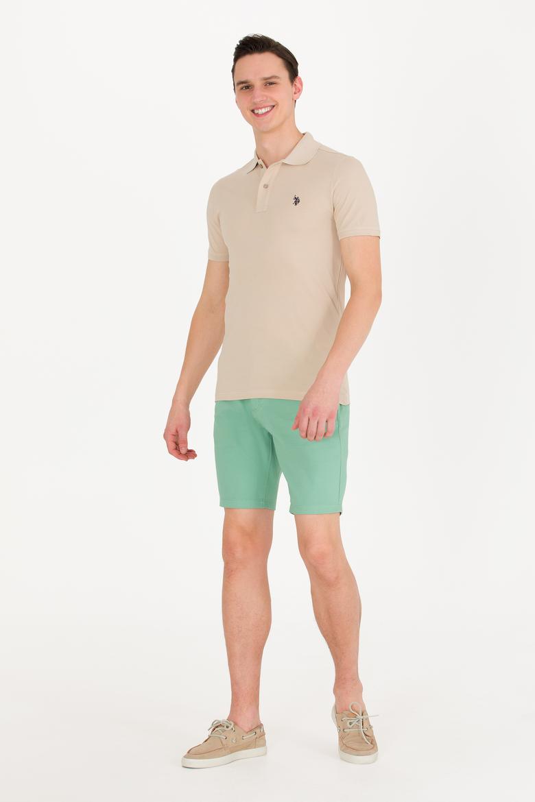 Erkek Taş Basic Polo Yaka Tişört - 50262933315