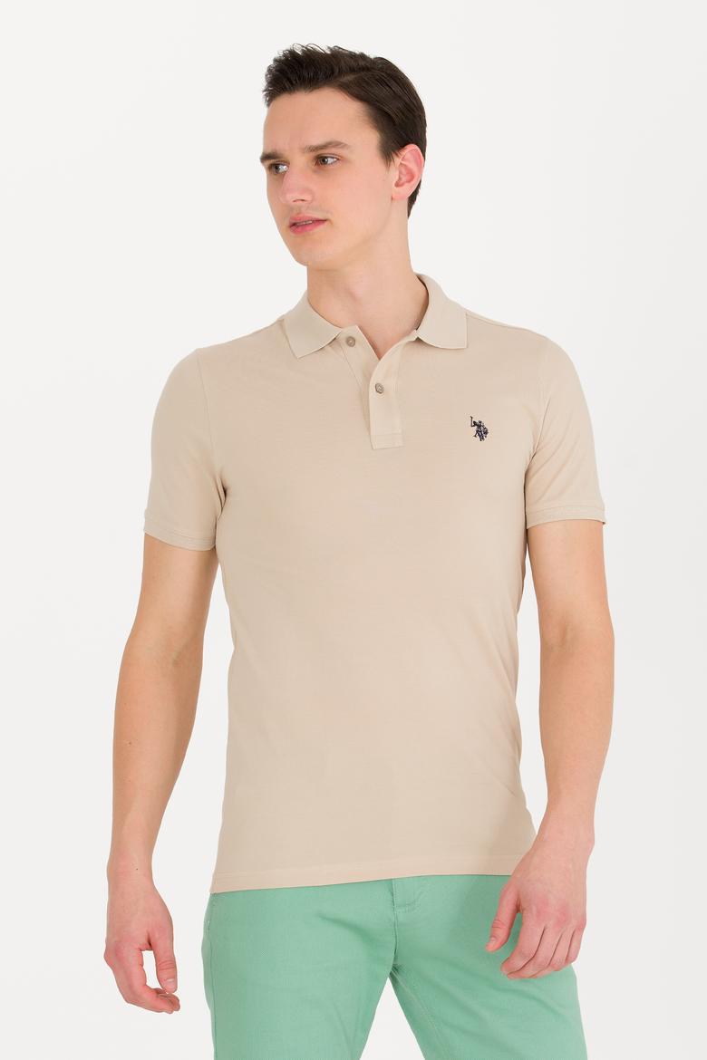 Erkek Taş Basic Polo Yaka Tişört - 50262933315