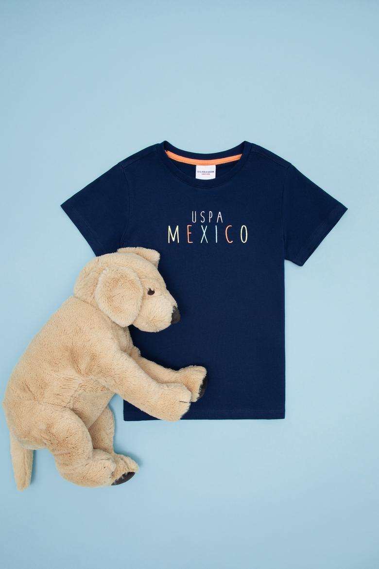 Çocuk Lacivert Bisiklet Yaka Tişört