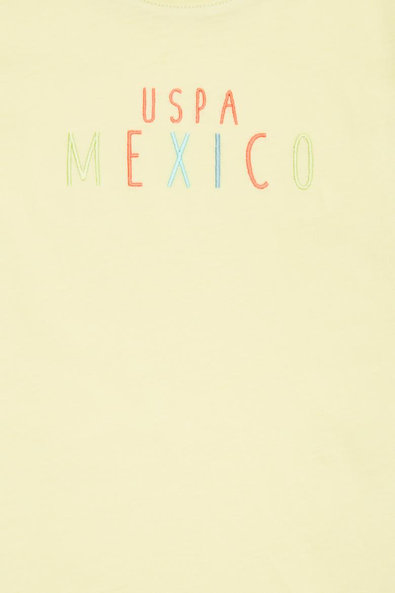 Çocuk Açık Sarı Bisiklet Yaka Tişört - 50263290043