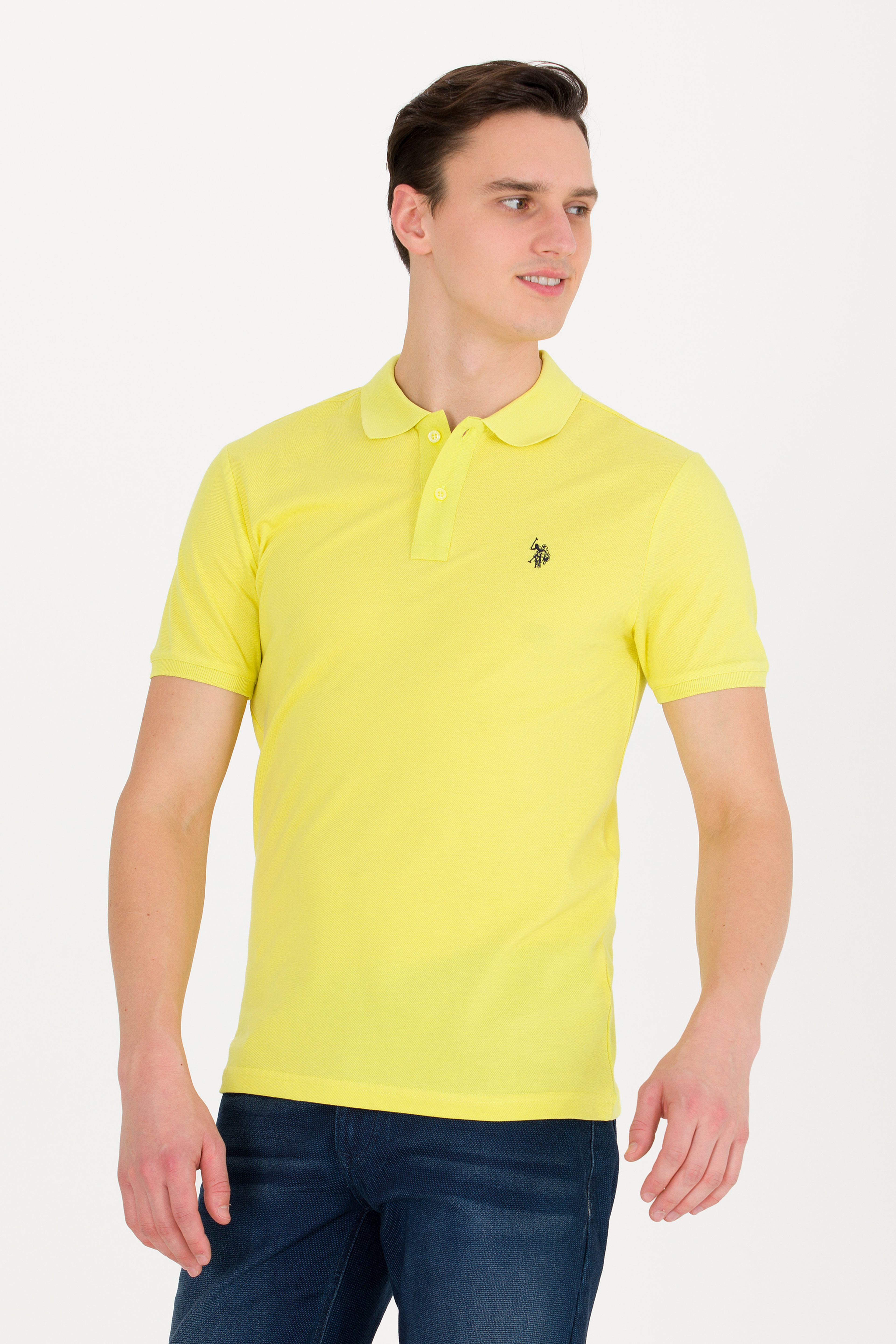 Erkek Citron Basic Polo Yaka Tişört - Image 3
