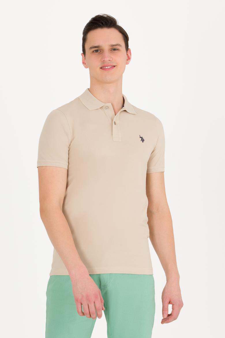 Erkek Taş Basic Polo Yaka Tişört