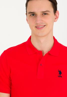 Erkek Kırmızı Basic Polo Yaka Tişört - 50262969021