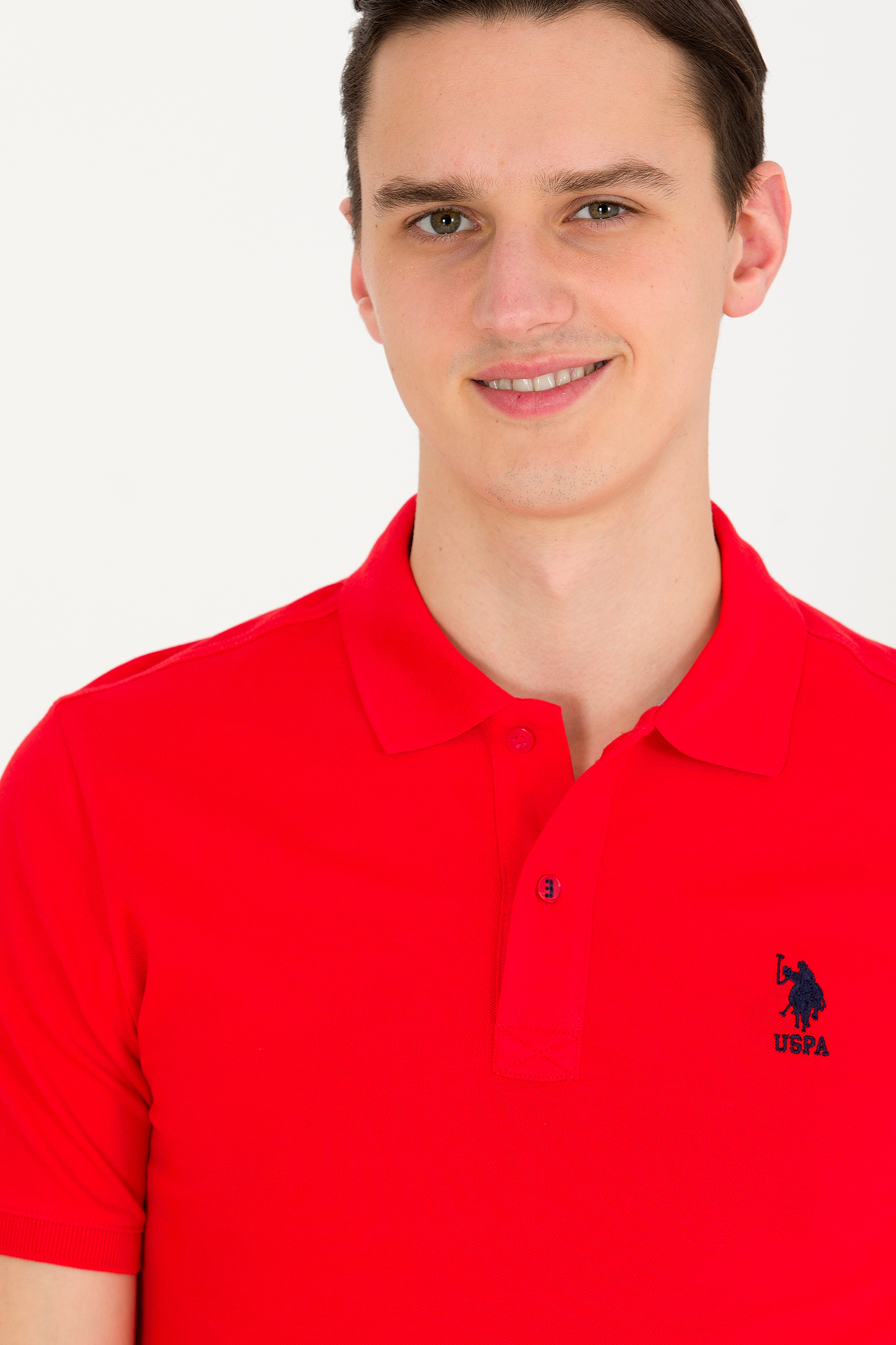 Erkek Kırmızı Basic Polo Yaka Tişört