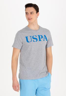 Erkek Gri Melanj Basic Bisiklet Yaka Tişört - 50262976028