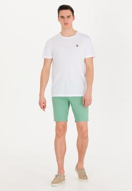 Erkek Beyaz Basic Bisiklet Yaka Tişört - 50262974001