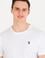 Erkek Beyaz Basic Bisiklet Yaka Tişört