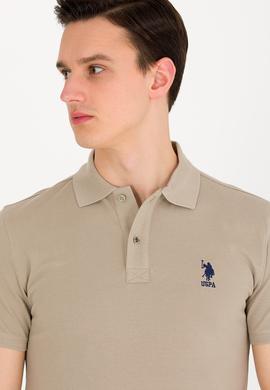Erkek Haki Basic Polo Yaka Tişört - 50263238234